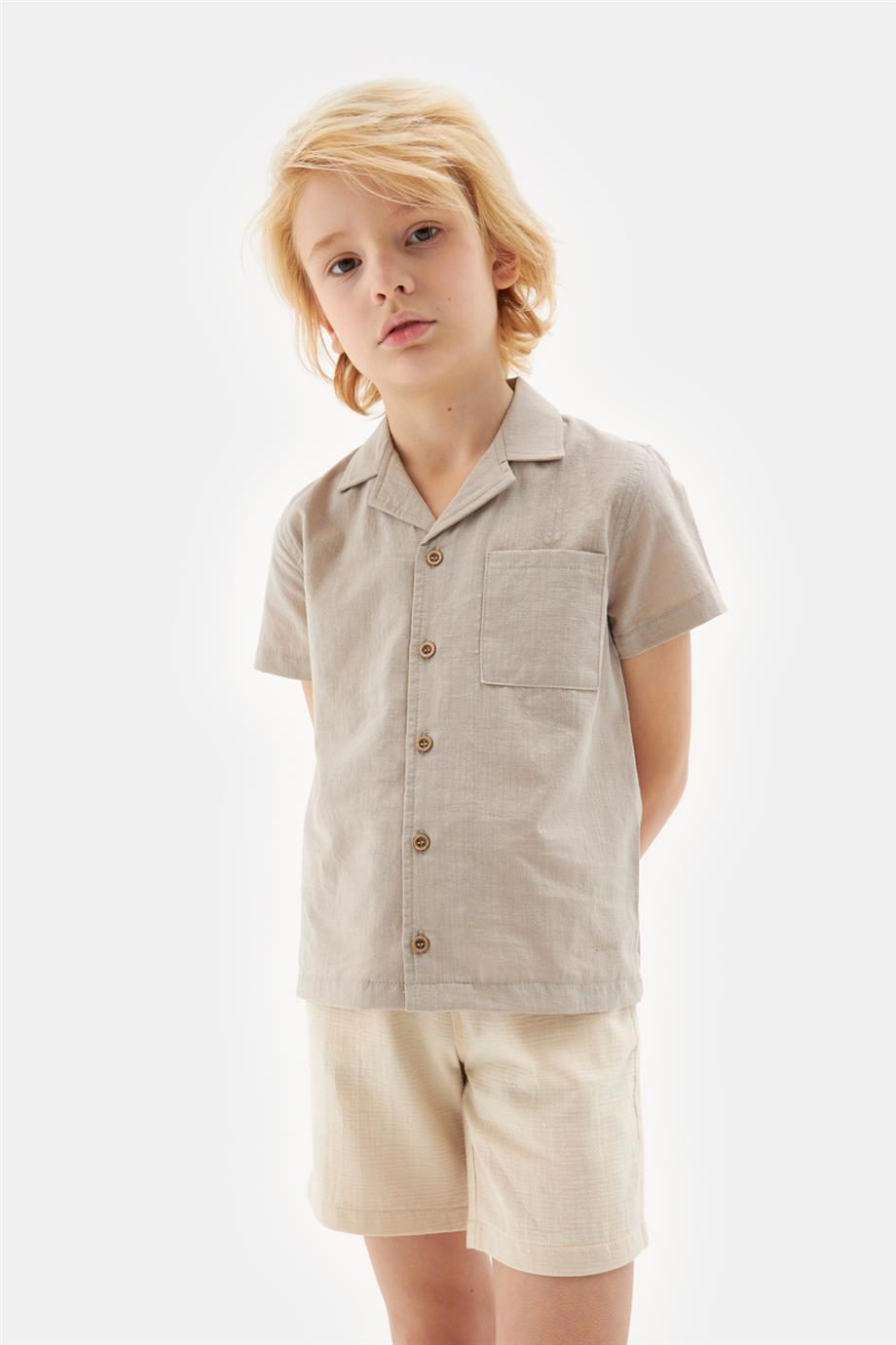 Boy Beige Shirt - BgStore