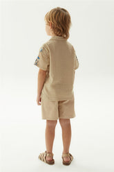 Boy Beige T-Shirt - BgStore