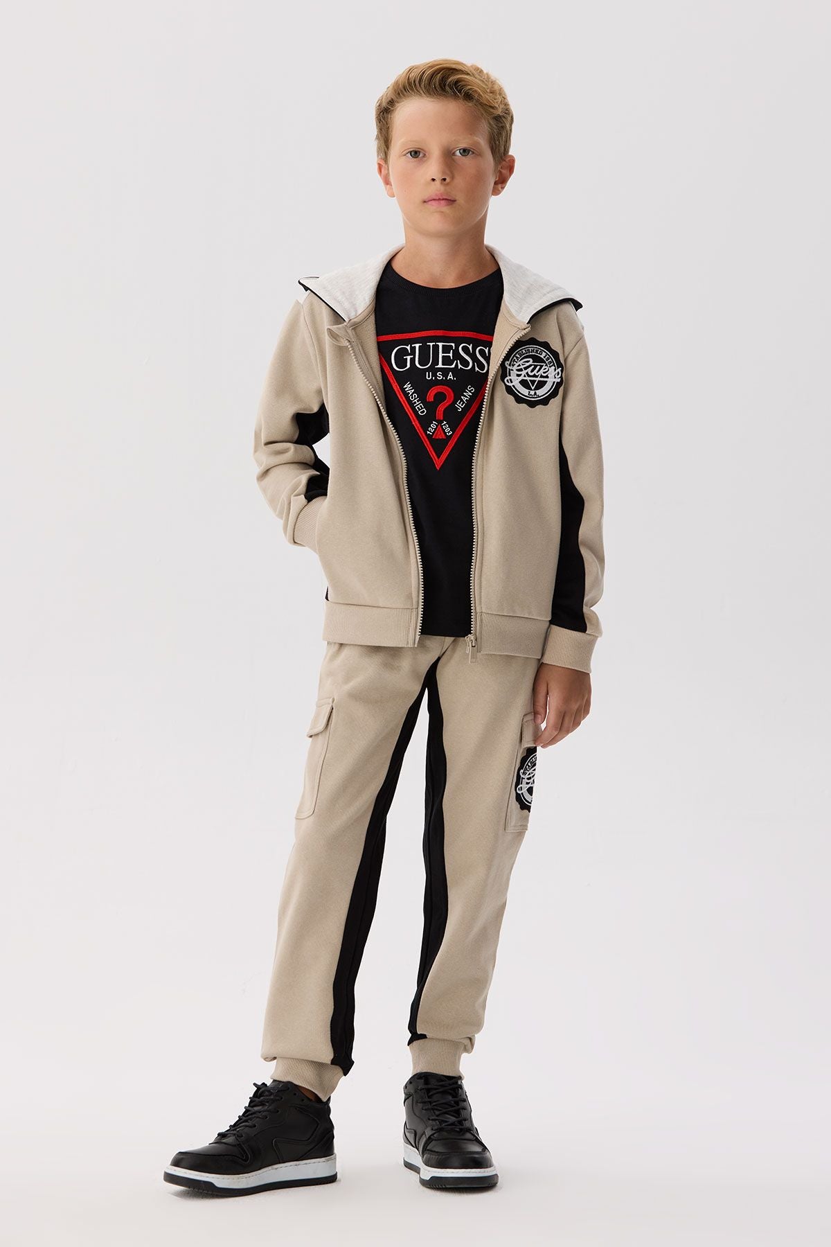 Boy Beige Tracksuit Top - BgStore