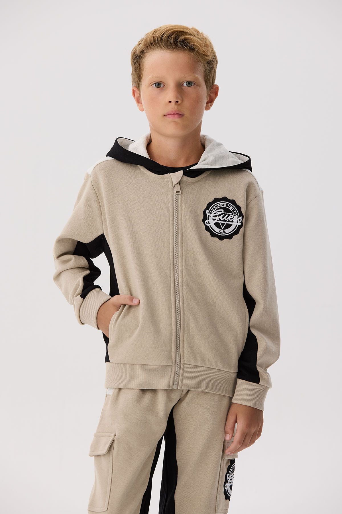 Boy Beige Tracksuit Top - BgStore