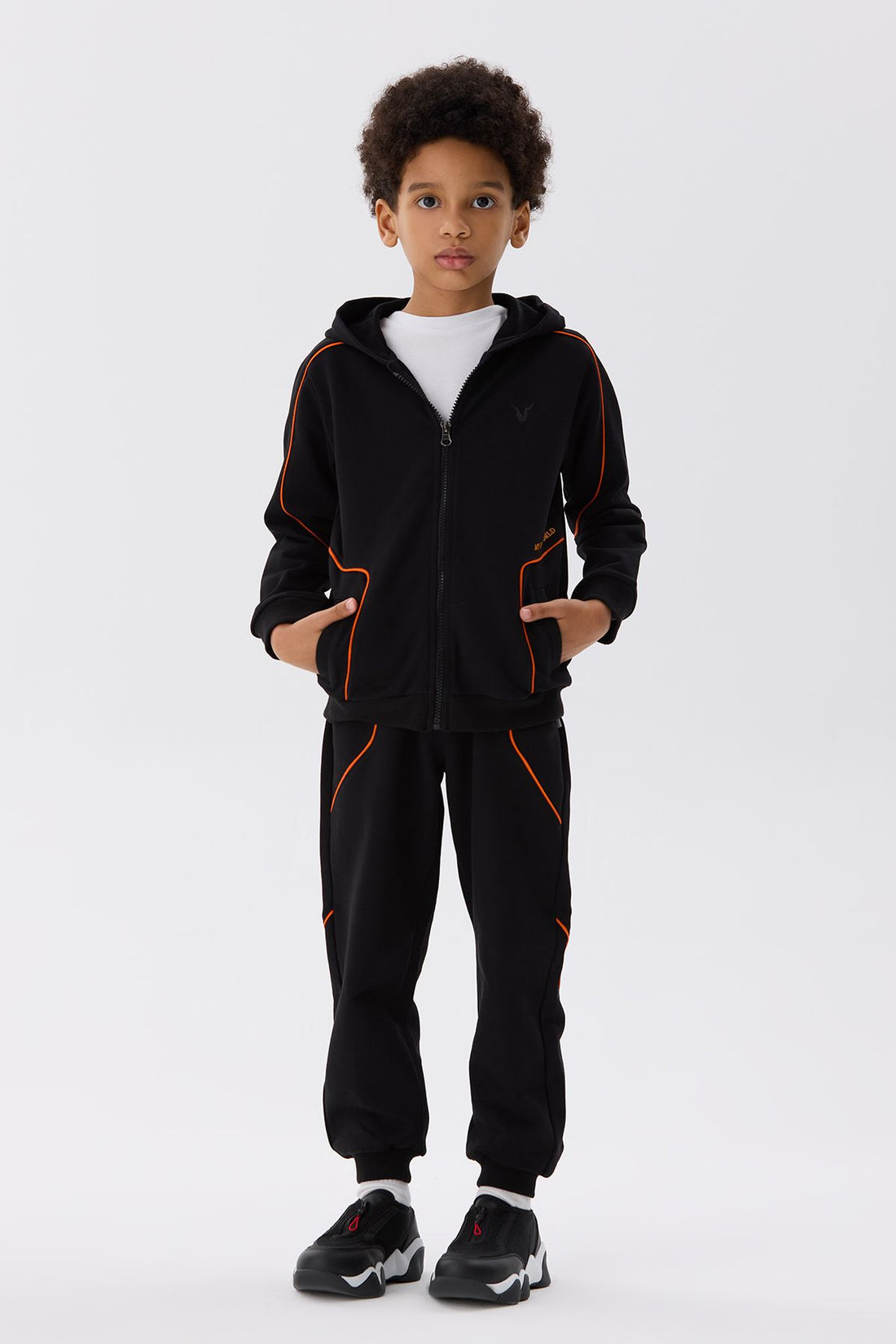 Boy Black Tracksuit Top - BgStore