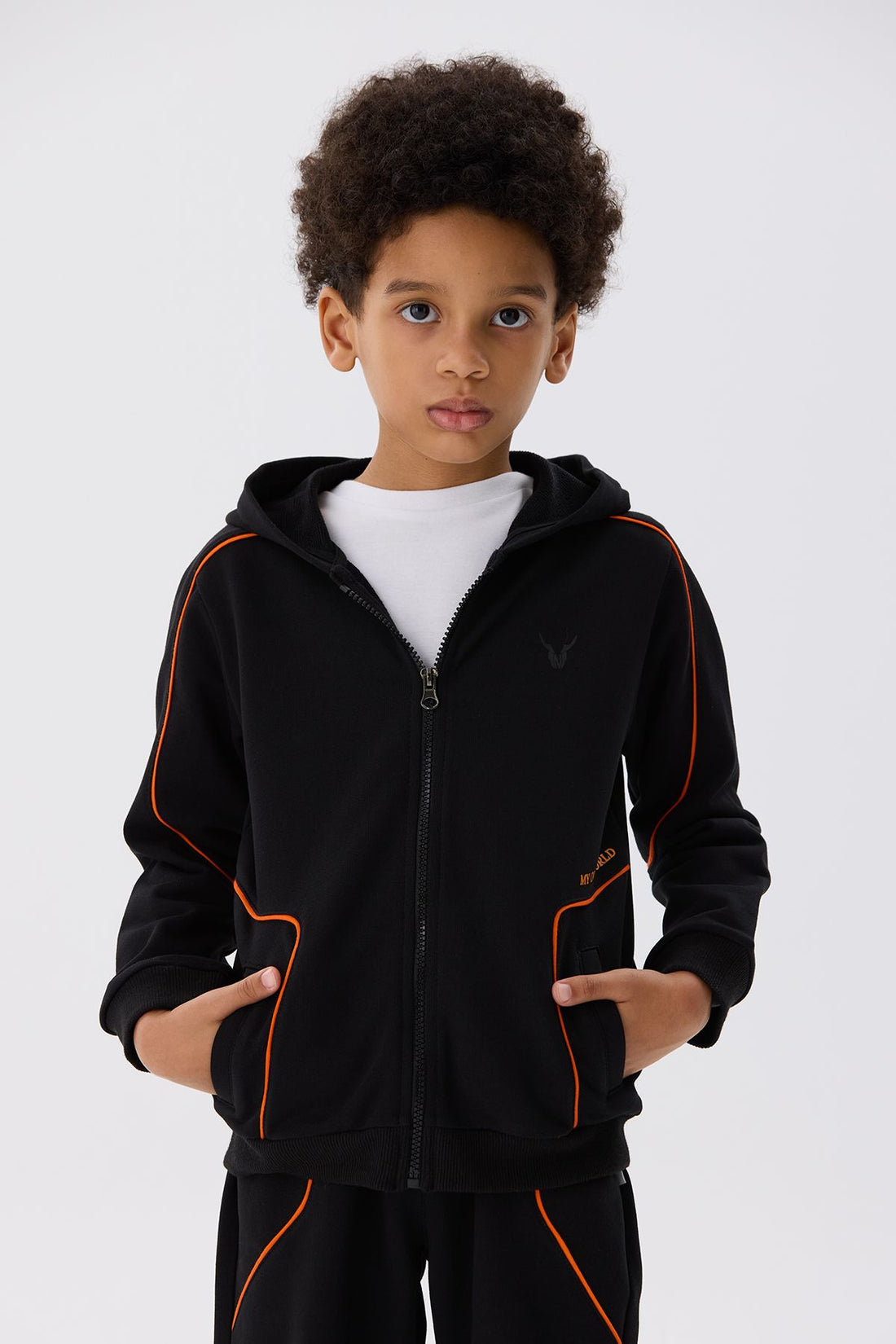 Boy Black Tracksuit Top - BgStore