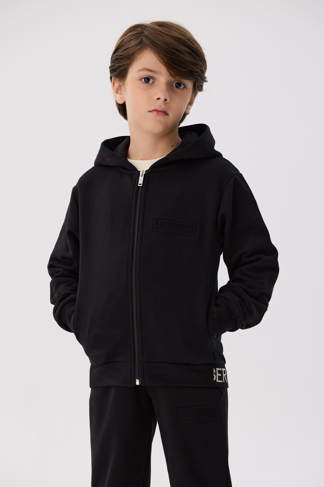 Boy Black Tracksuit Top - BgStore