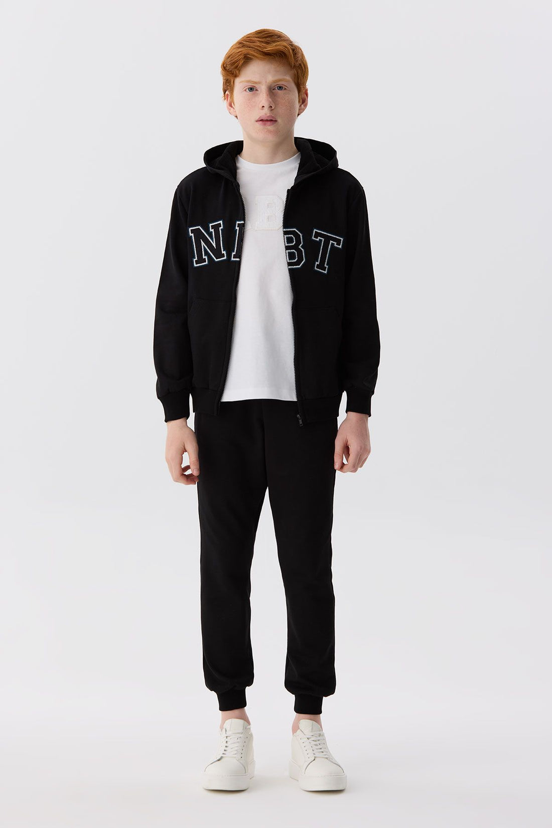 Boy Black Tracksuit Top - BgStore