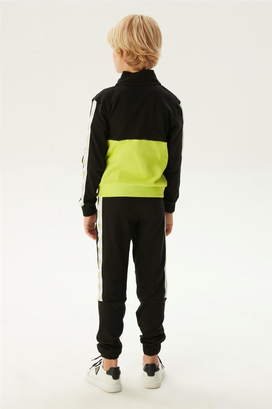 Boy Black Tracksuit Top - BgStore