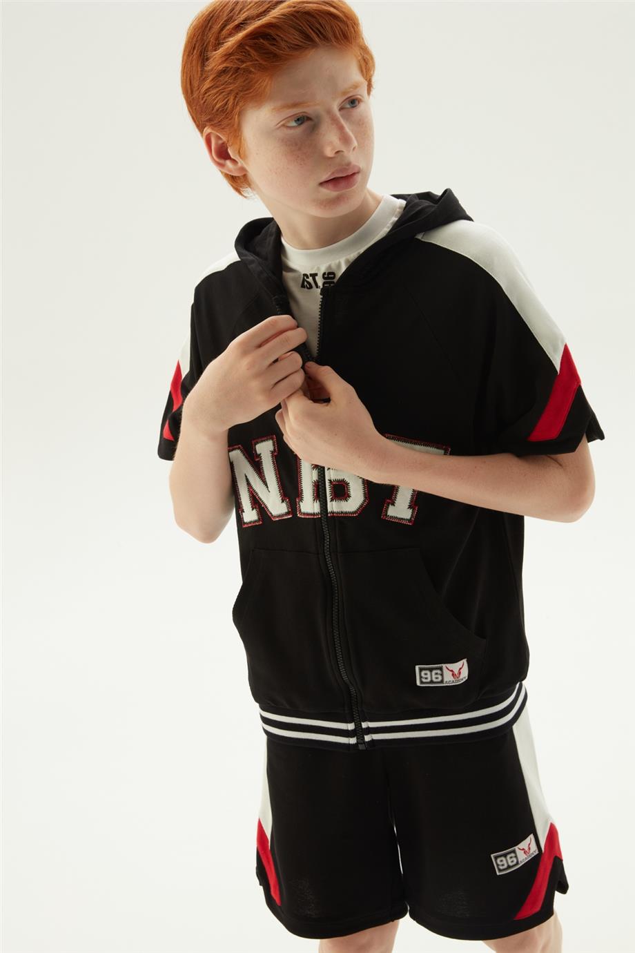 Boy Black Tracksuit Top - BgStore