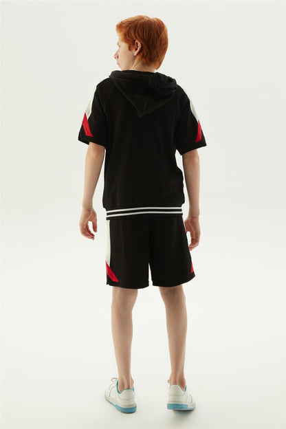 Boy Black Tracksuit Top - BgStore