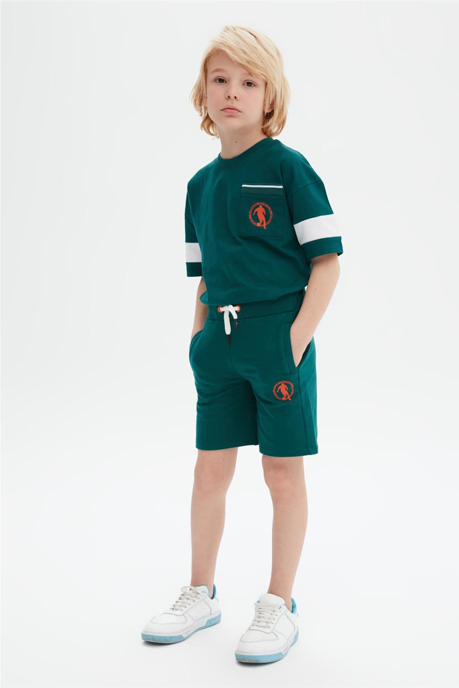 Boy Dark Green Shorts - BgStore