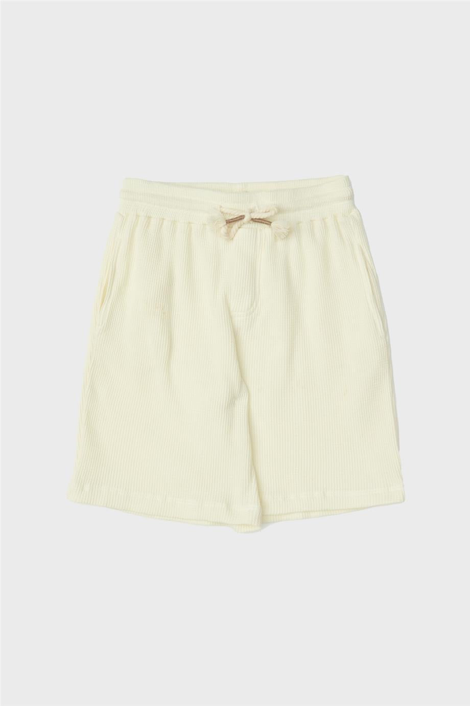 Boy Ecru Shorts - BgStore