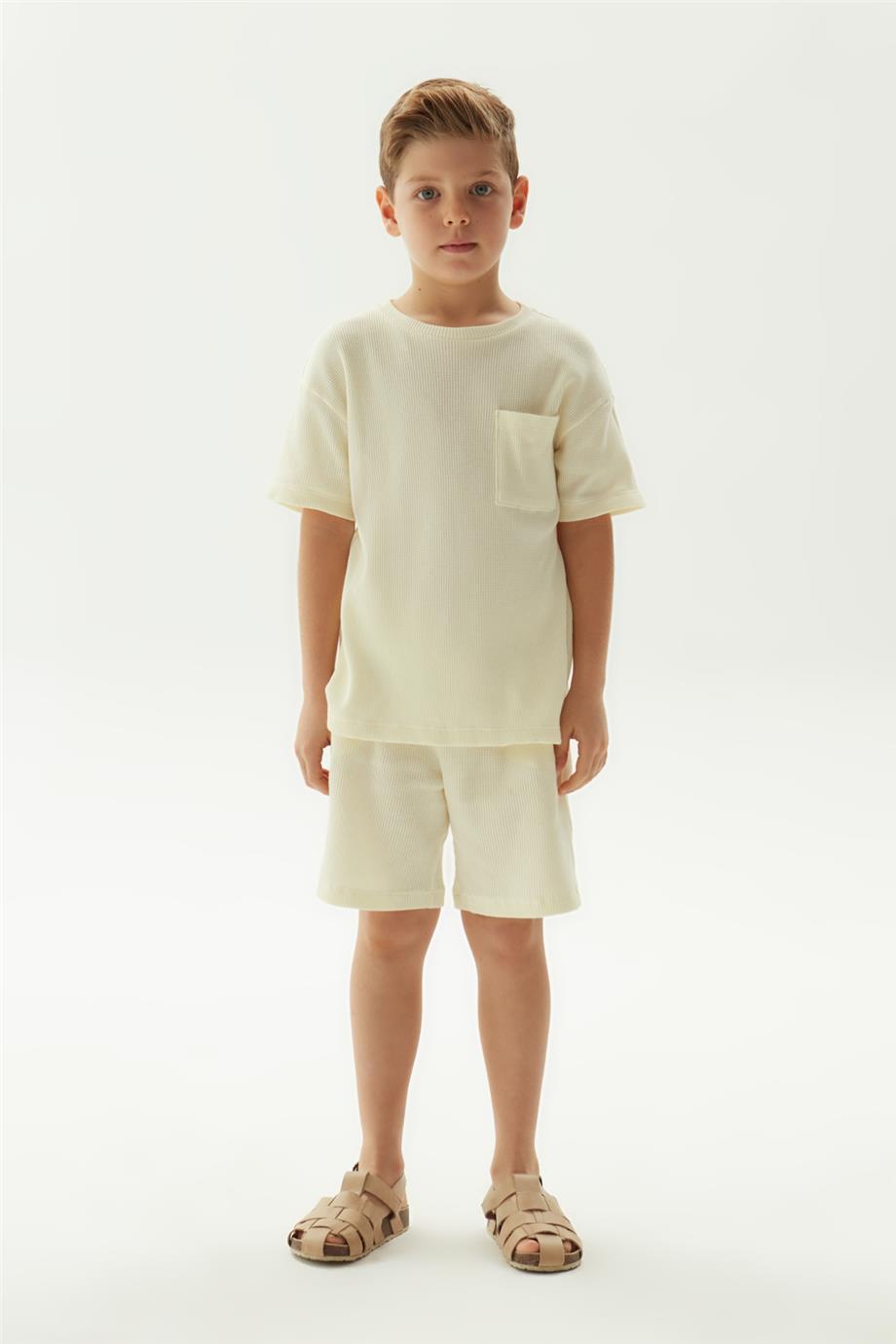 Boy Ecru T-Shirt - BgStore