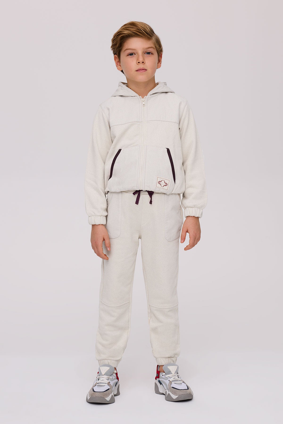 Boy Ecru Tracksuit Bottom - BgStore