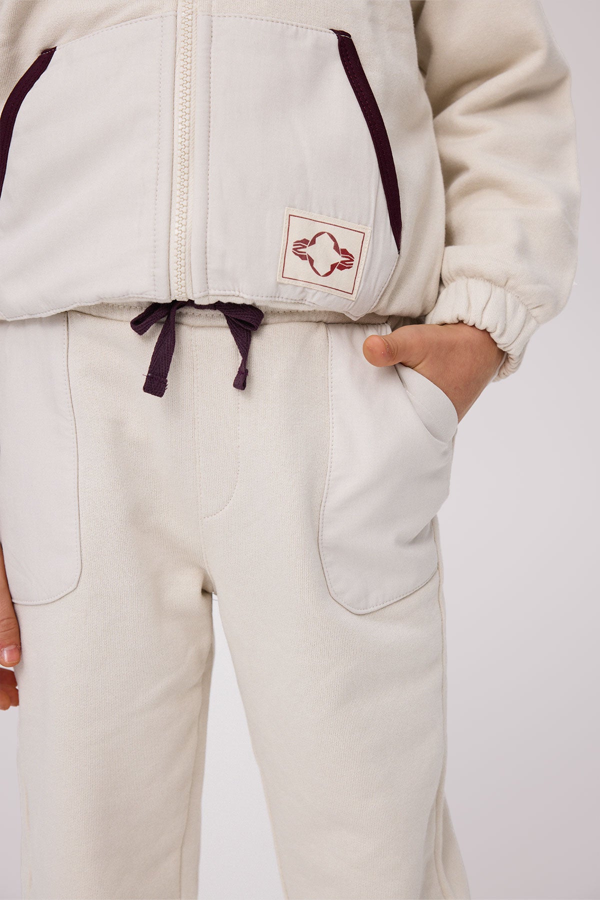 Boy Ecru Tracksuit Bottom - BgStore