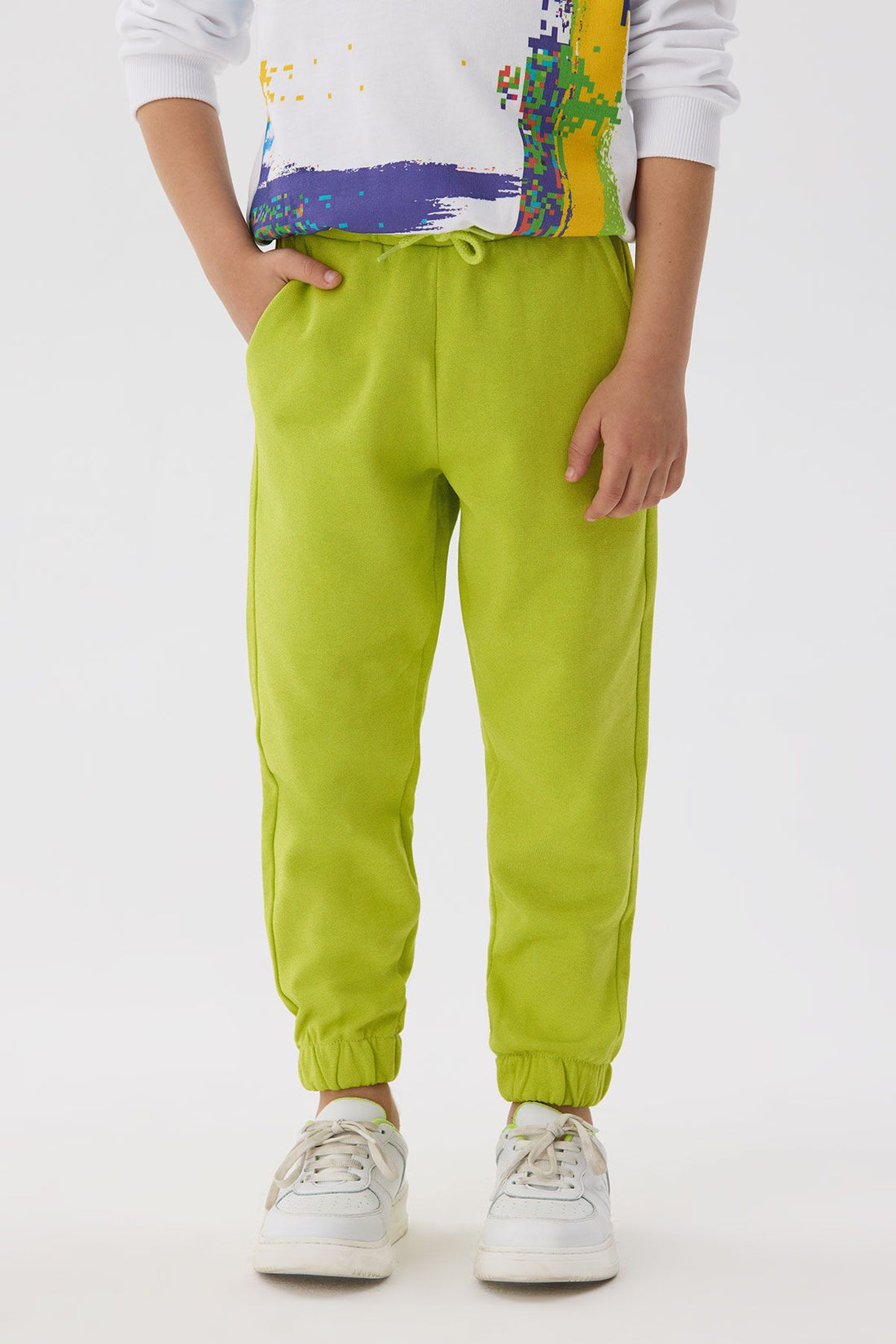 Boy Green Tracksuit Bottom - BgStore