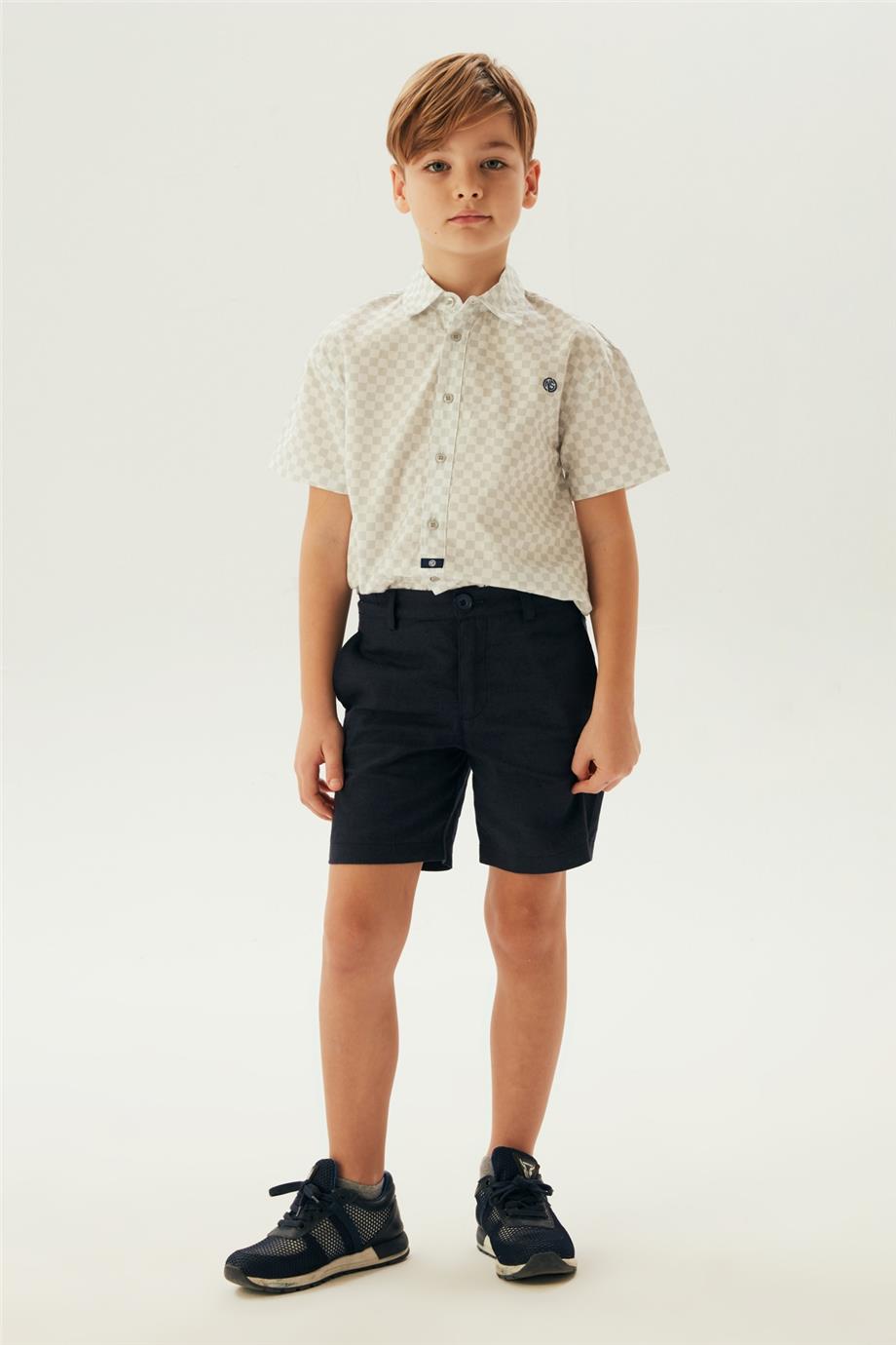 Boy Navy Blue Shorts - BgStore