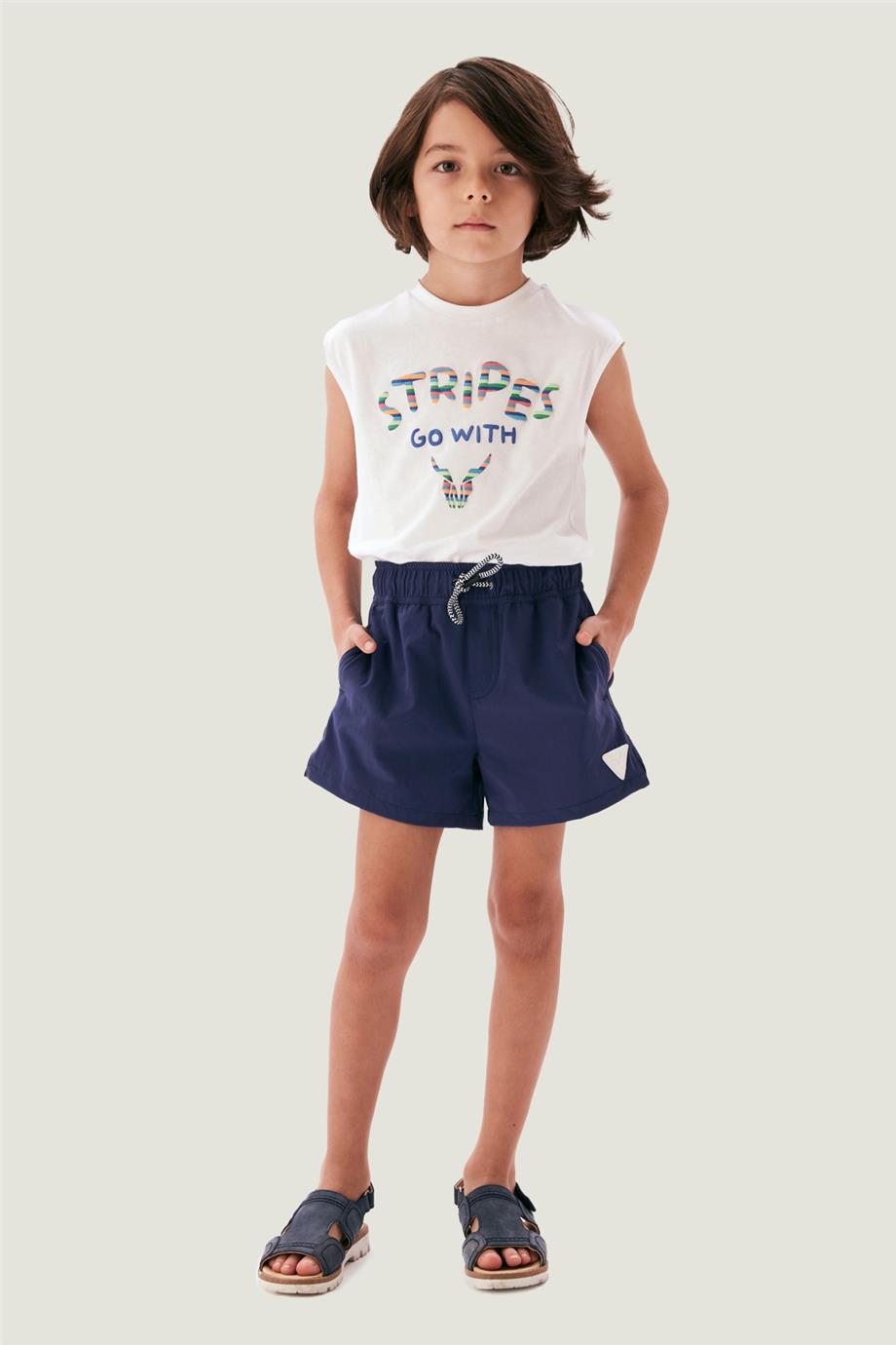 Boy Navy Blue Shorts - BgStore