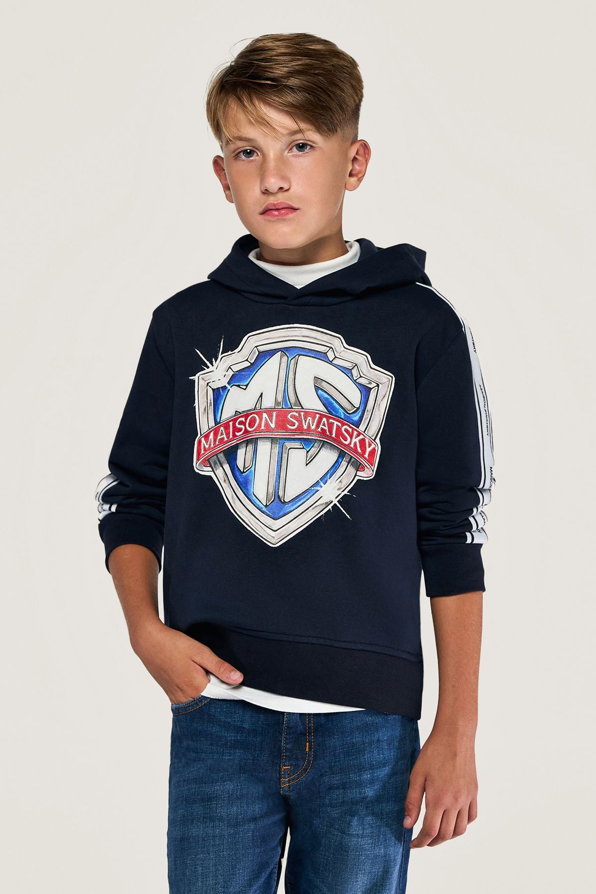 Boy Navy Blue Sweatshirt - BgStore