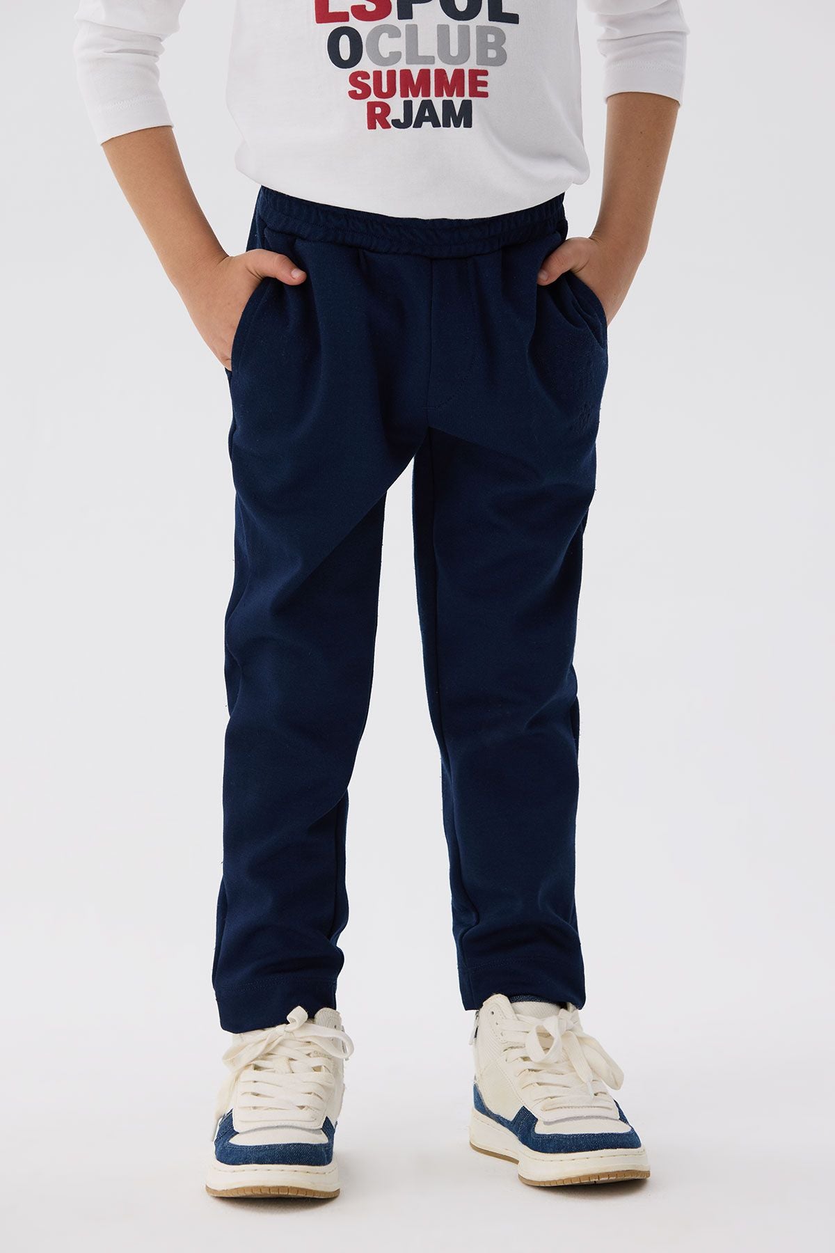 Boy Navy Blue Tracksuit Bottom - BgStore