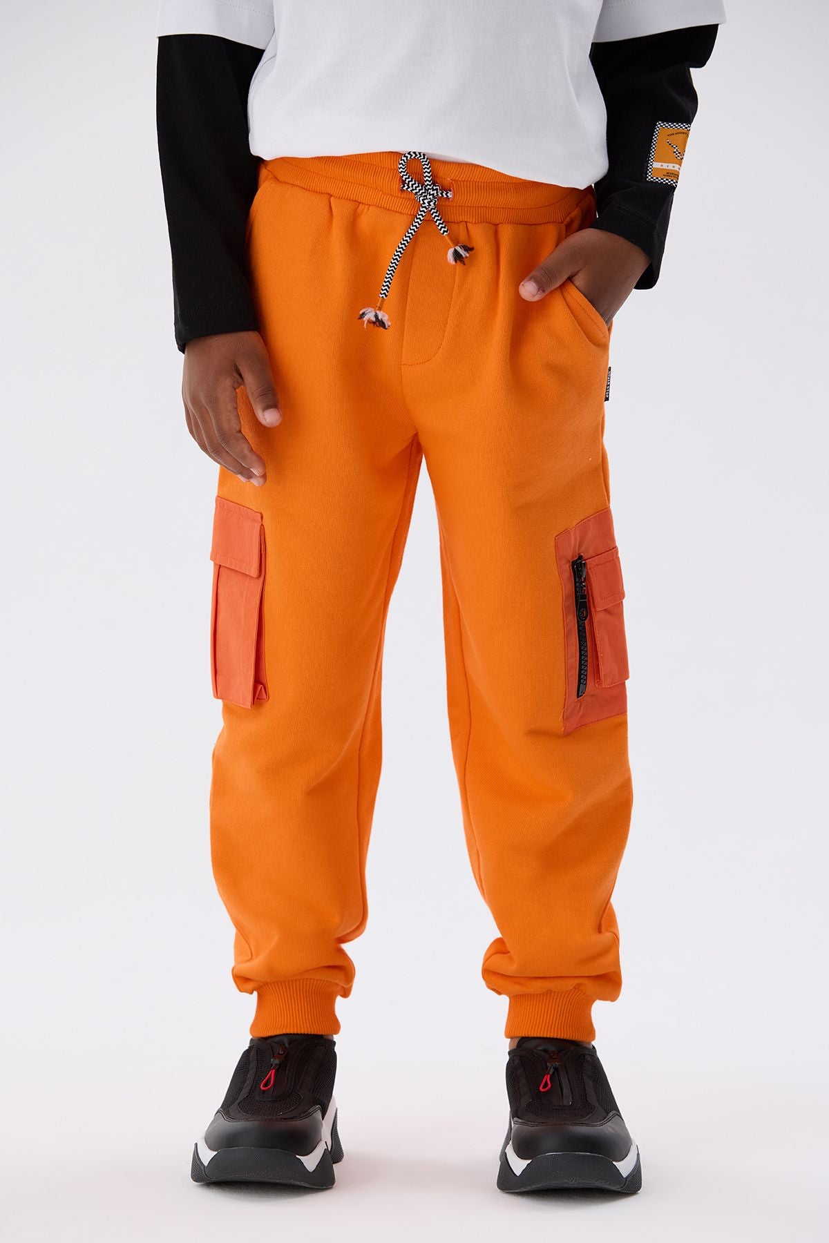 Boy Orange Tracksuit Bottom - BgStore