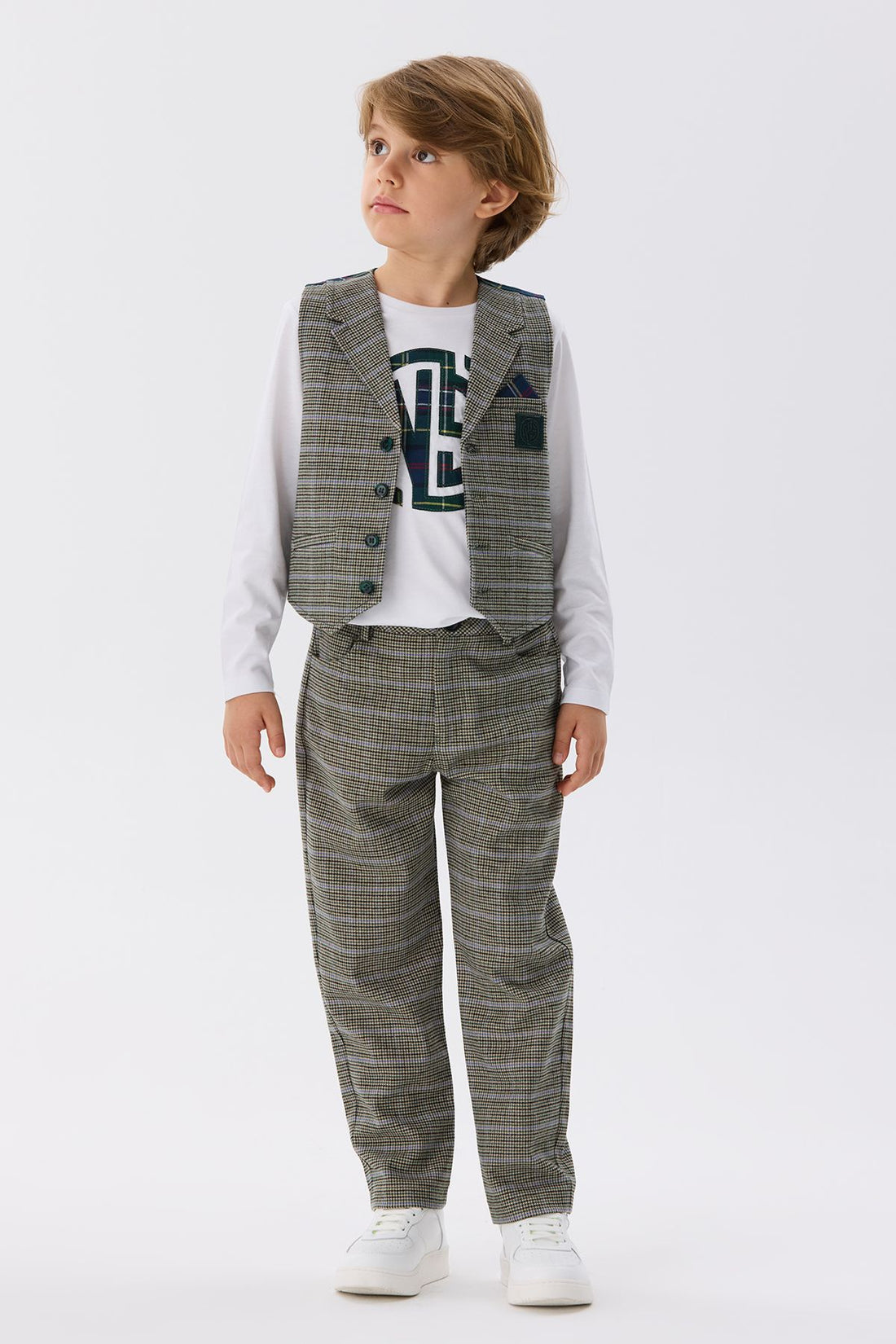 Boy Plaid Vest - BgStore