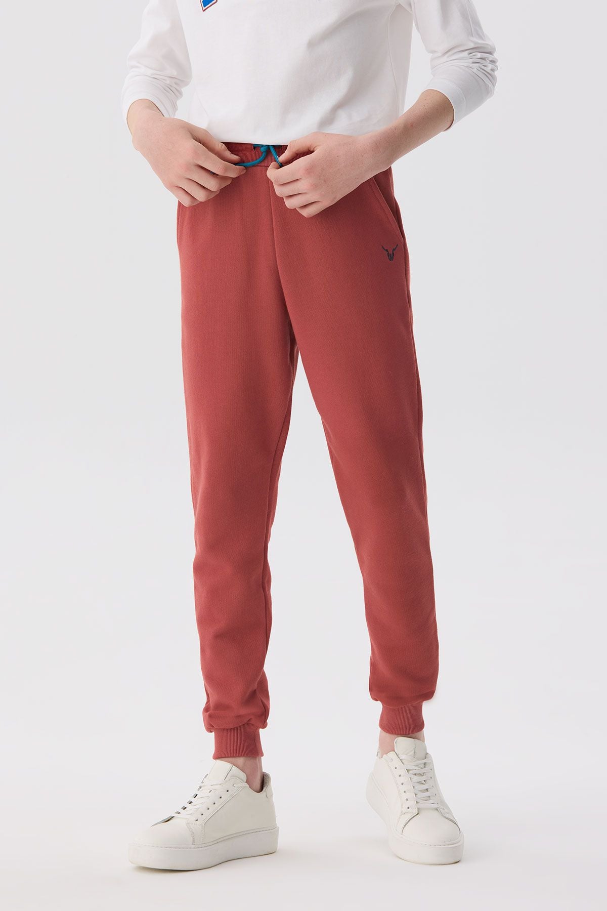 Boy Tile Red Tracksuit Bottom - BgStore