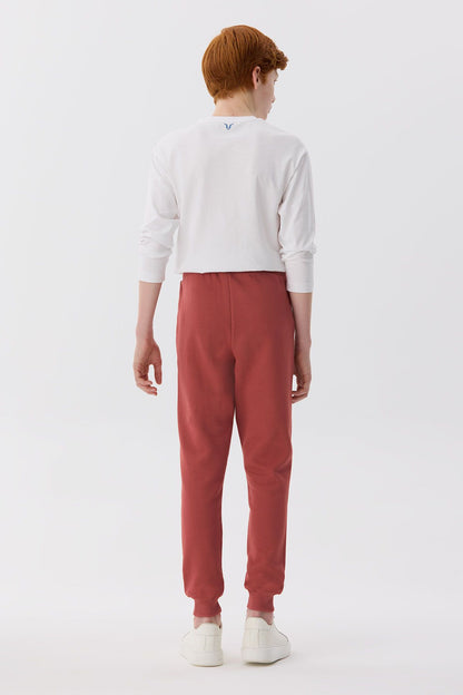 Boy Tile Red Tracksuit Bottom - BgStore