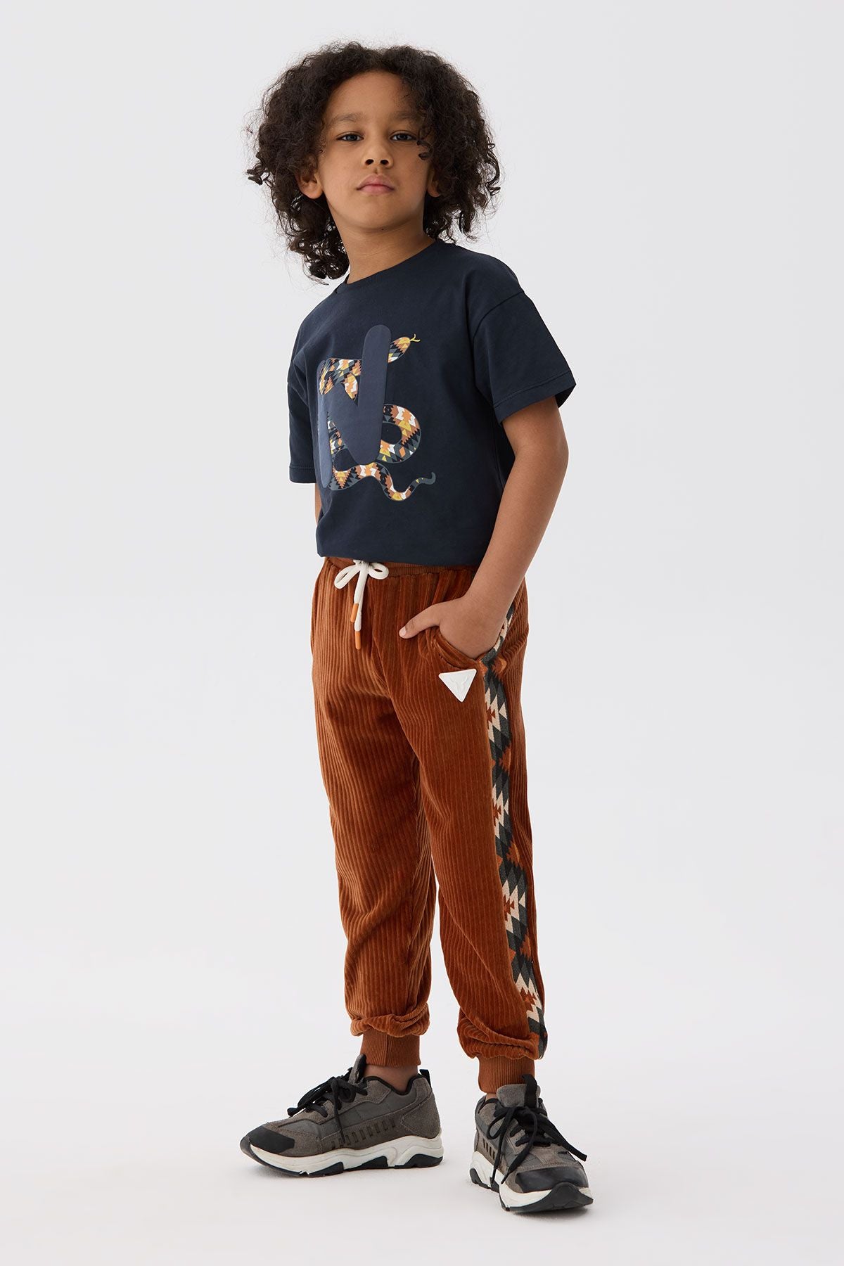 Boy Tile Red Tracksuit Bottom - BgStore