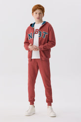 Boy Tile Red Tracksuit Top - BgStore