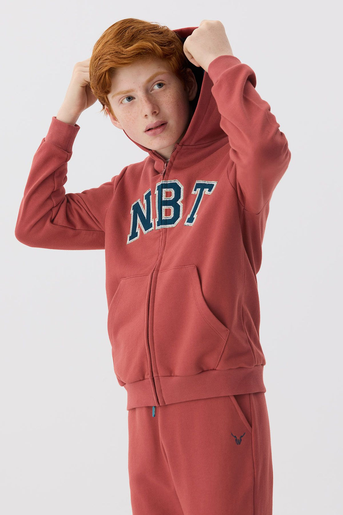 Boy Tile Red Tracksuit Top - BgStore