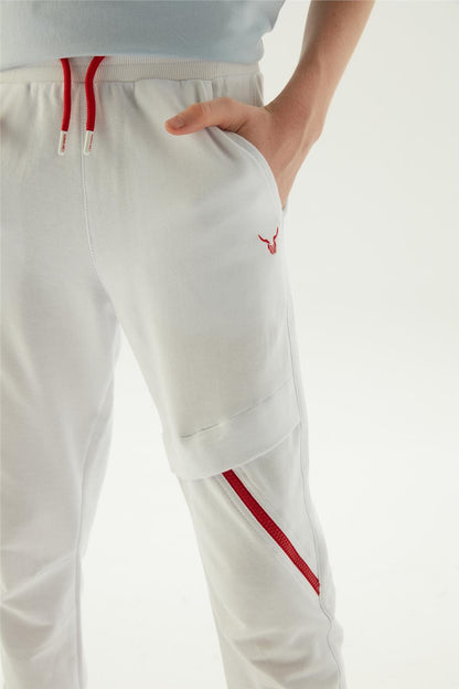 Boy White Tracksuit Bottom - BgStore