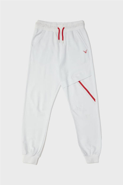 Boy White Tracksuit Bottom - BgStore