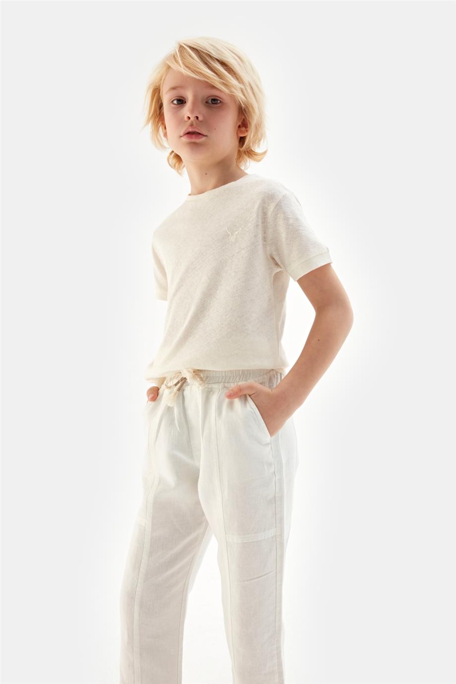 Boy White Trousers - BgStore