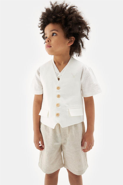 Boy White Vest - BgStore