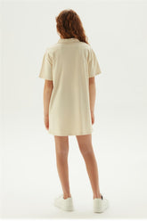 Girl Beige Dress - BgStore