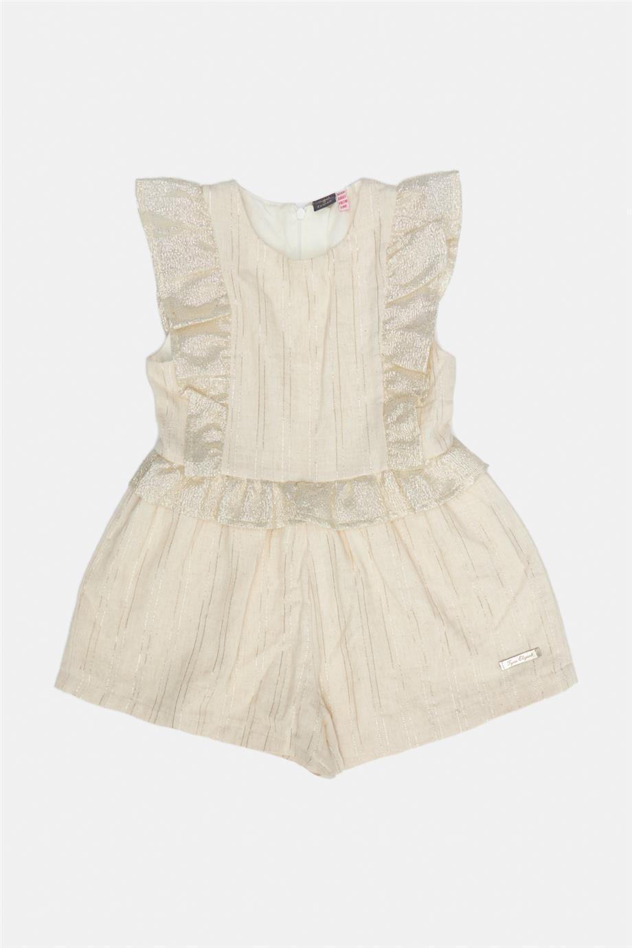 Girl Beige Overall - BgStore