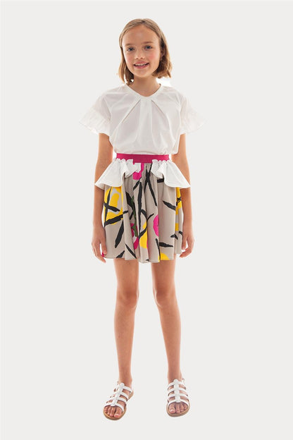 Girl Beige Skirt - BgStore