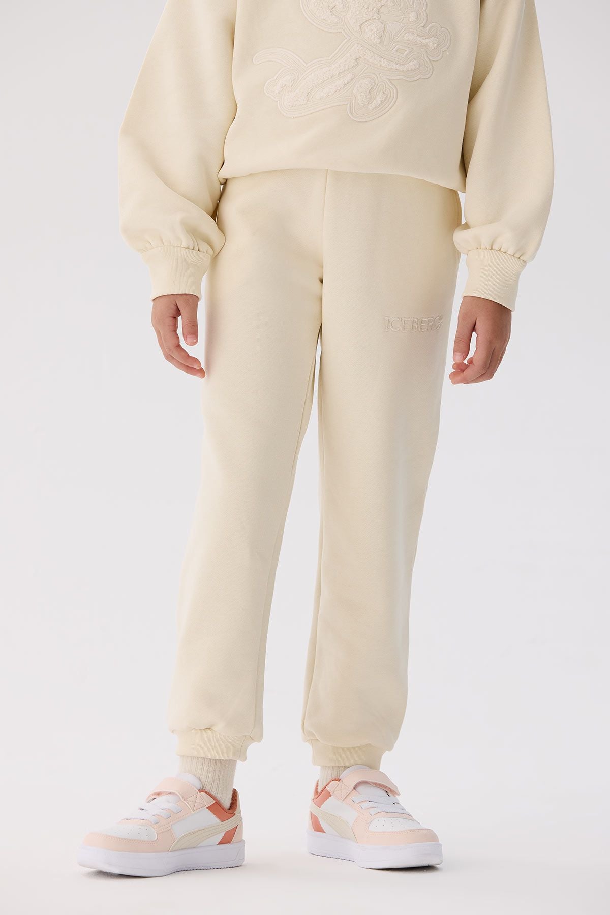 Girl Beige Tracksuit Bottom - BgStore