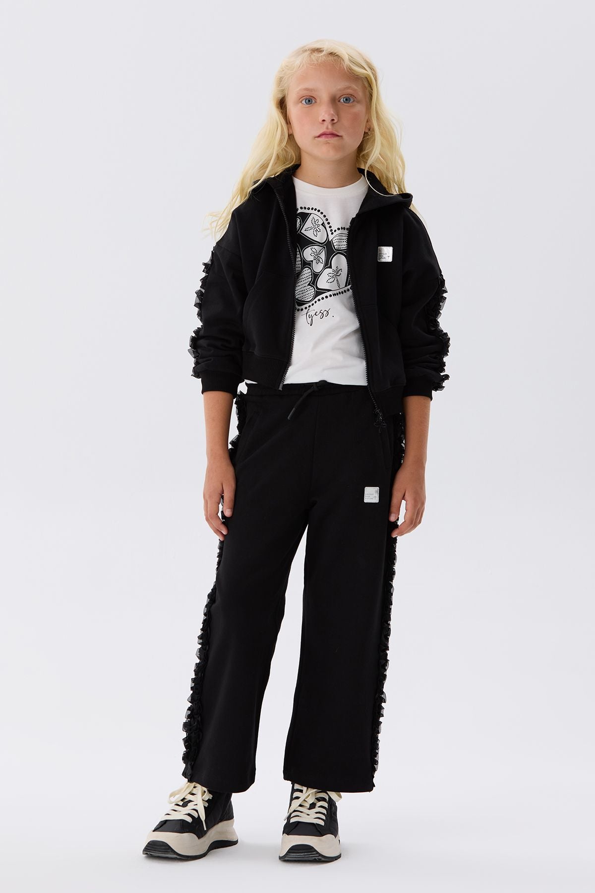 Girl Black Tracksuit Top - BgStore