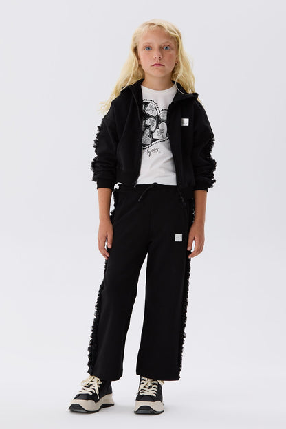 Girl Black Tracksuit Top - BgStore