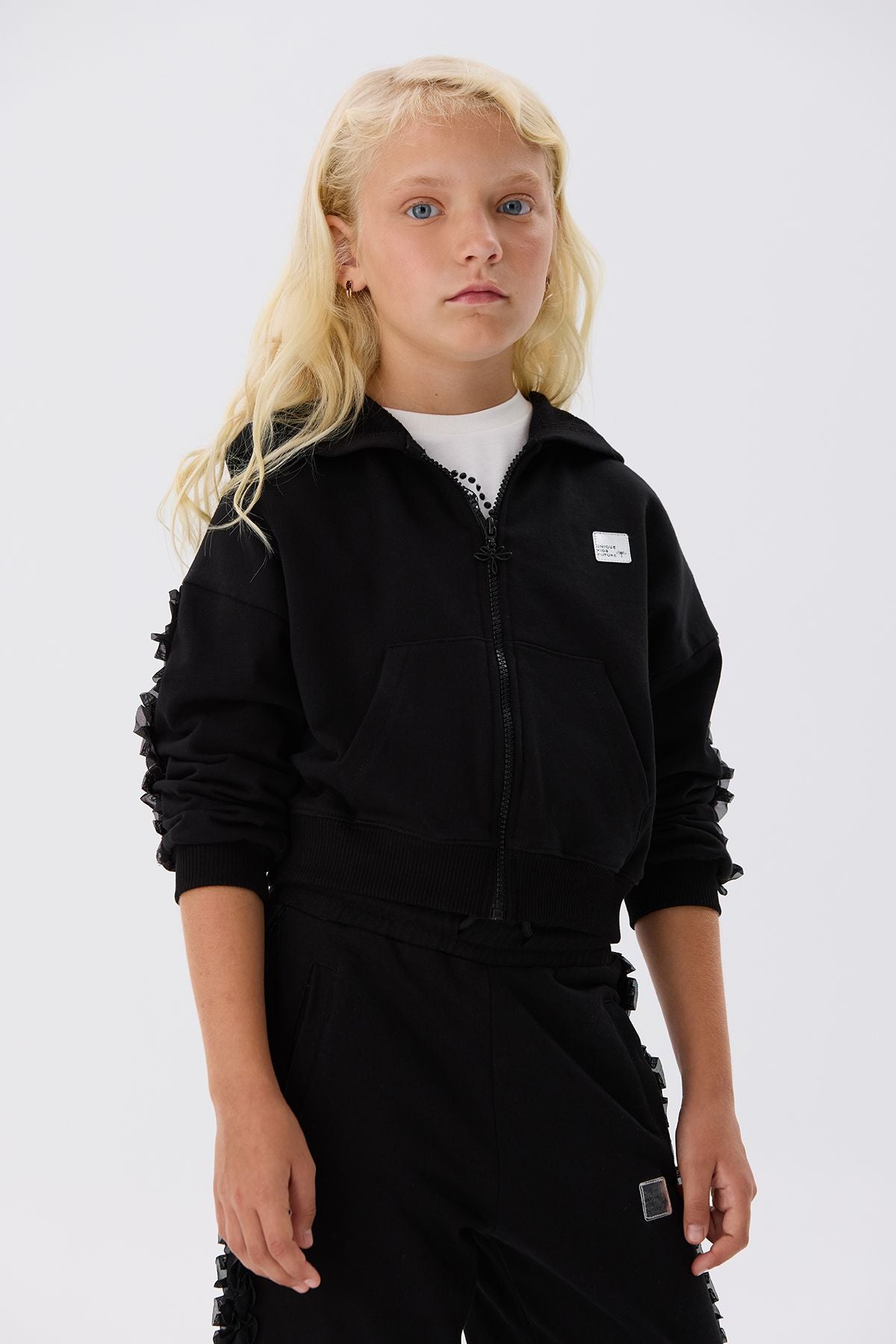 Girl Black Tracksuit Top - BgStore