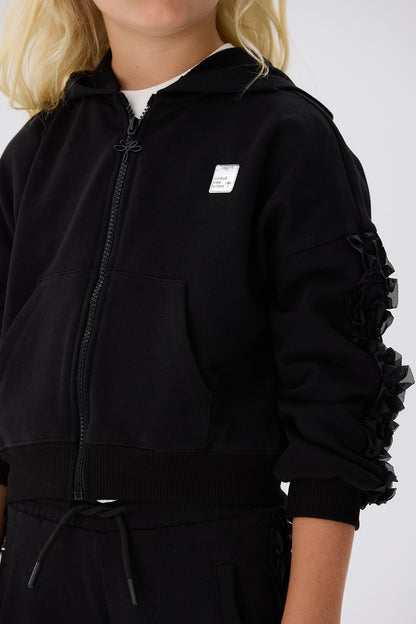 Girl Black Tracksuit Top - BgStore