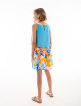 Girl Blue - Orange Skirt - BgStore