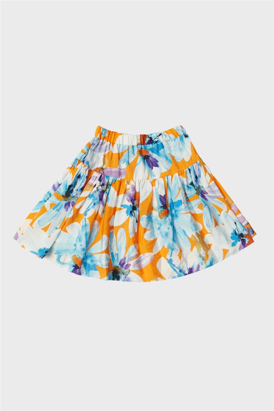 Girl Blue - Orange Skirt - BgStore