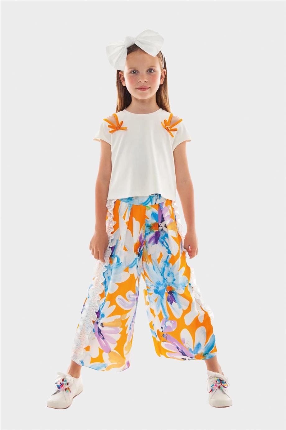 Girl Blue - Orange Trousers - BgStore