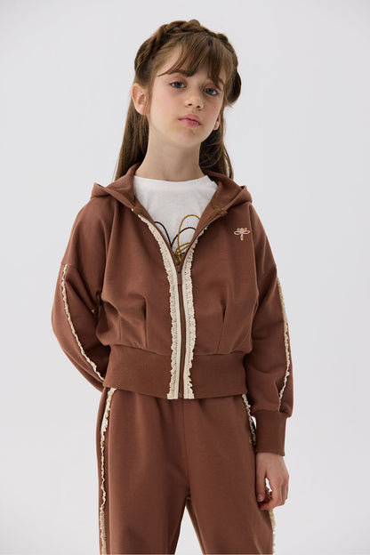 Girl Brown Tracksuit Top - BgStore