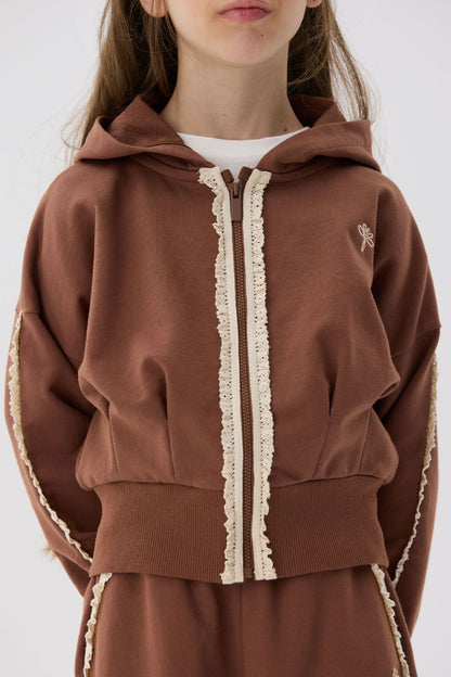 Girl Brown Tracksuit Top - BgStore