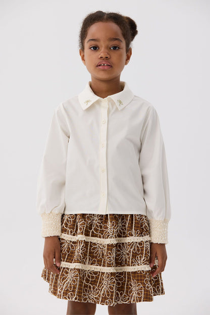 Girl Ecru Shirt - BgStore