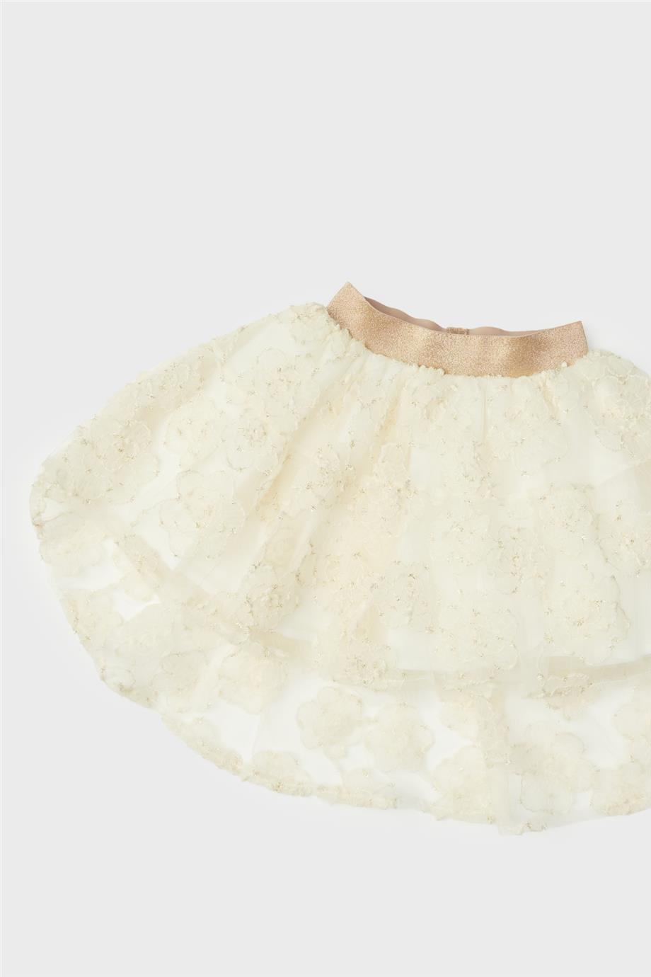 Girl Ecru Skirt - BgStore