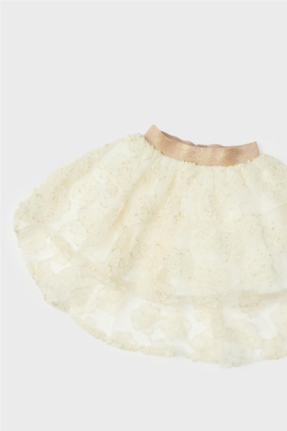 Girl Ecru Skirt - BgStore