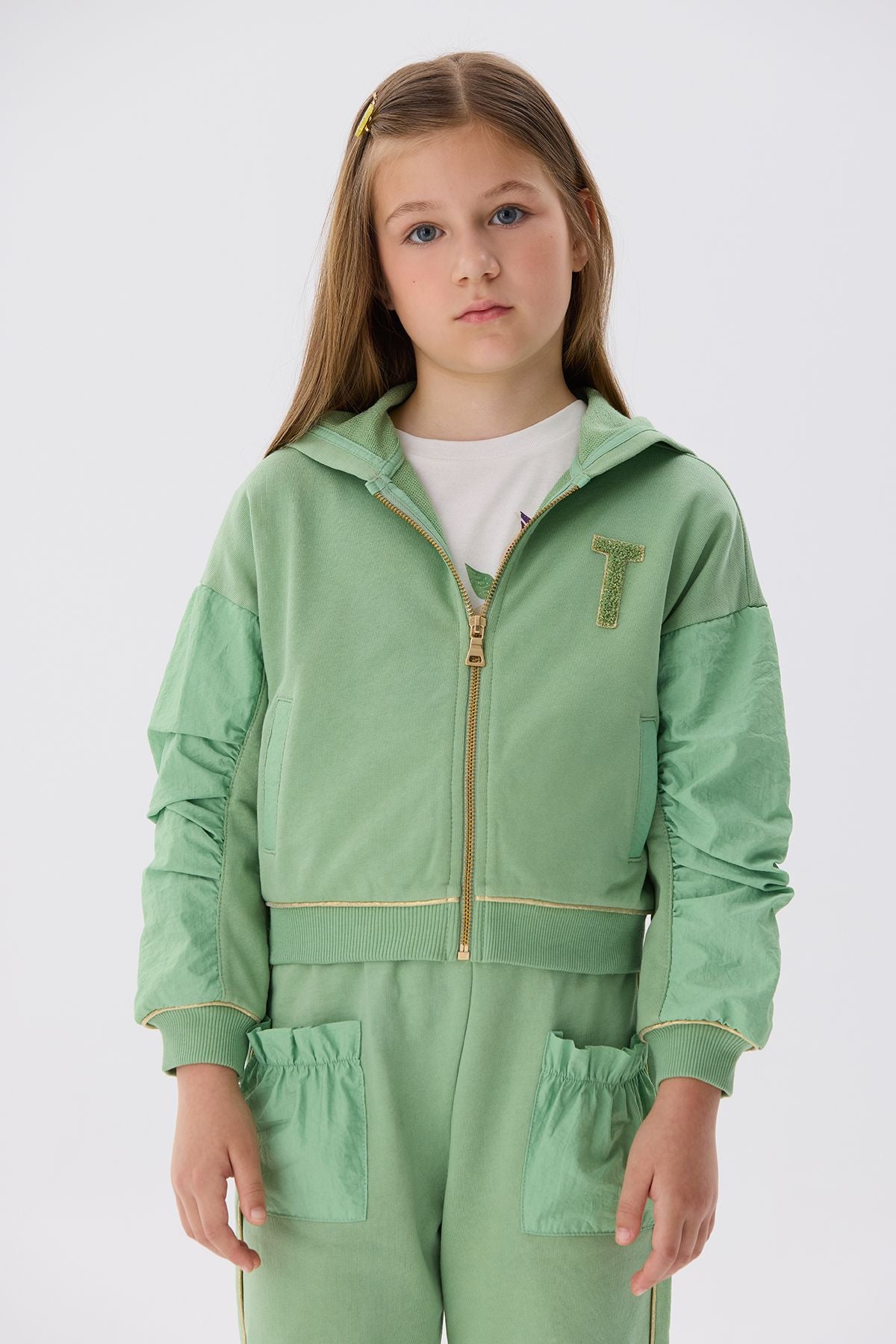 Girl Green Tracksuit Top - BgStore