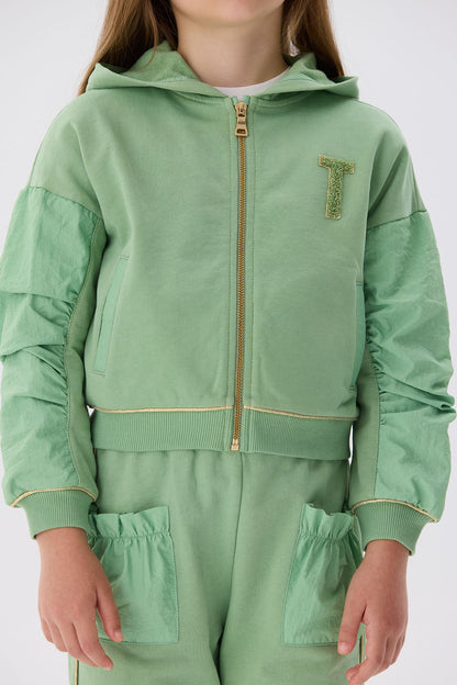 Girl Green Tracksuit Top - BgStore